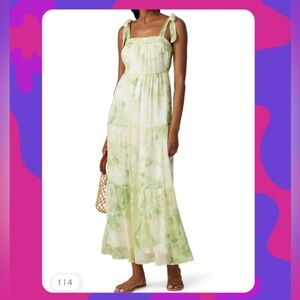Line & Dot Green Tie-Dye Maxi Dress XS Rent the Runway 💙